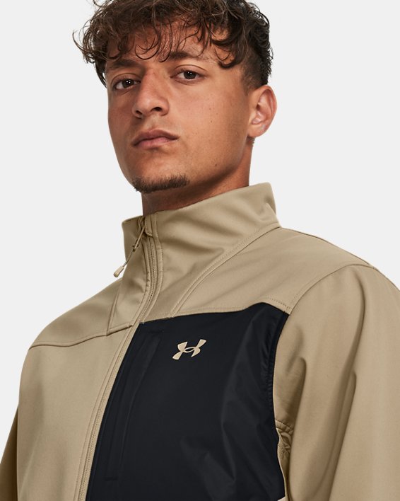 Men's UA Storm ColdGear® Infrared Shield 2.0 Jacket in Brown image number 3